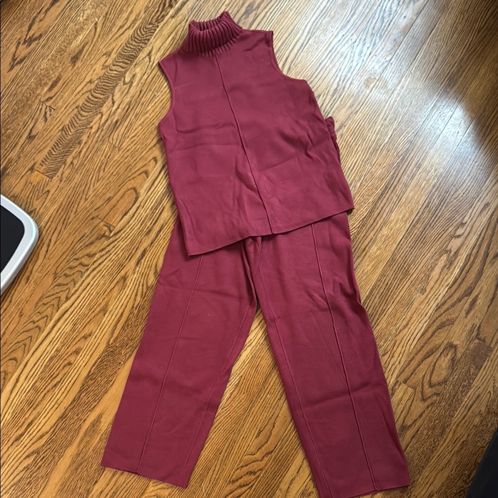 Sleeveless Burgundy Jumpsuit